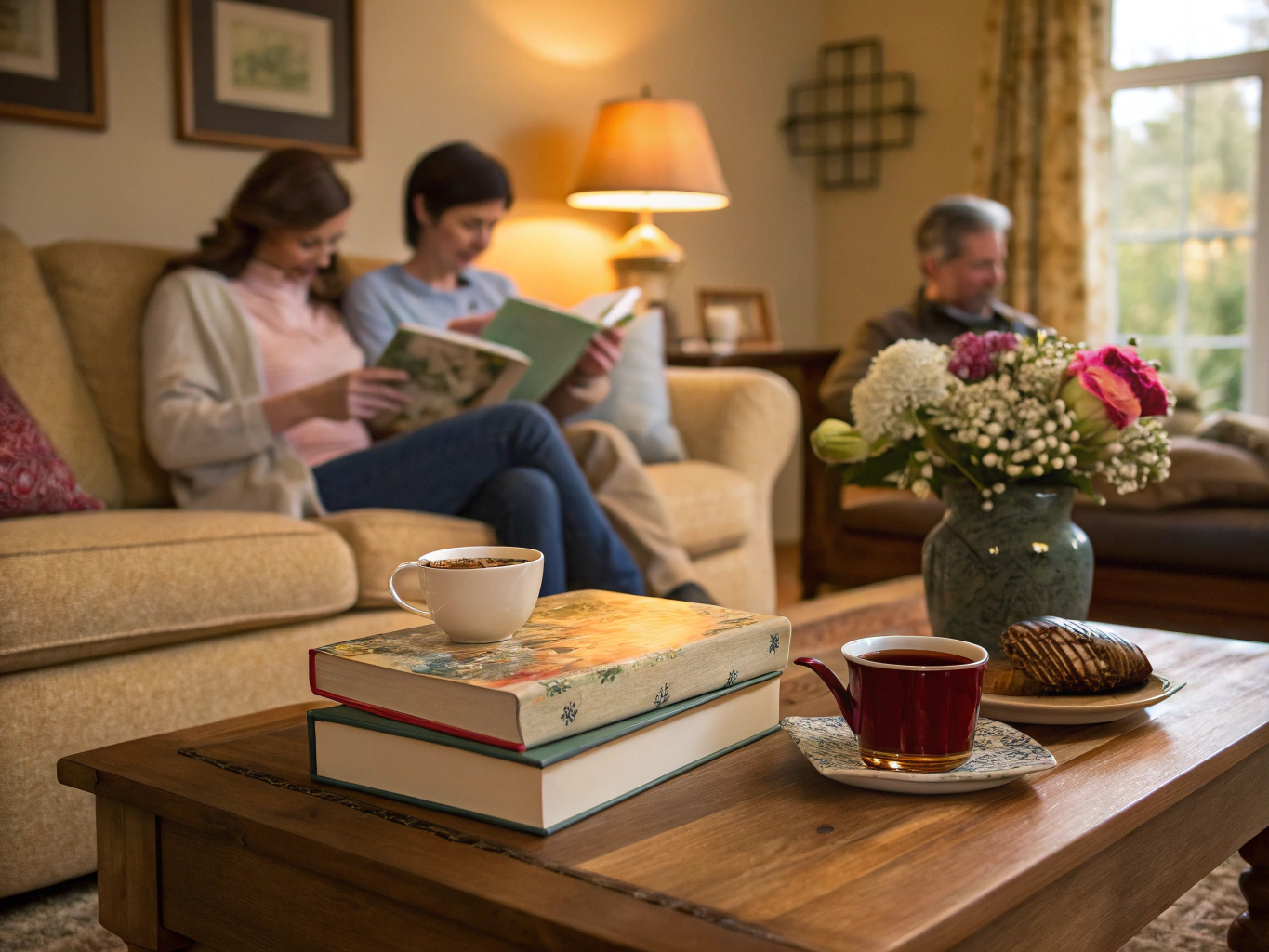 Stylish Coffee Table with Foot Stools for Pet-Friendly Homes