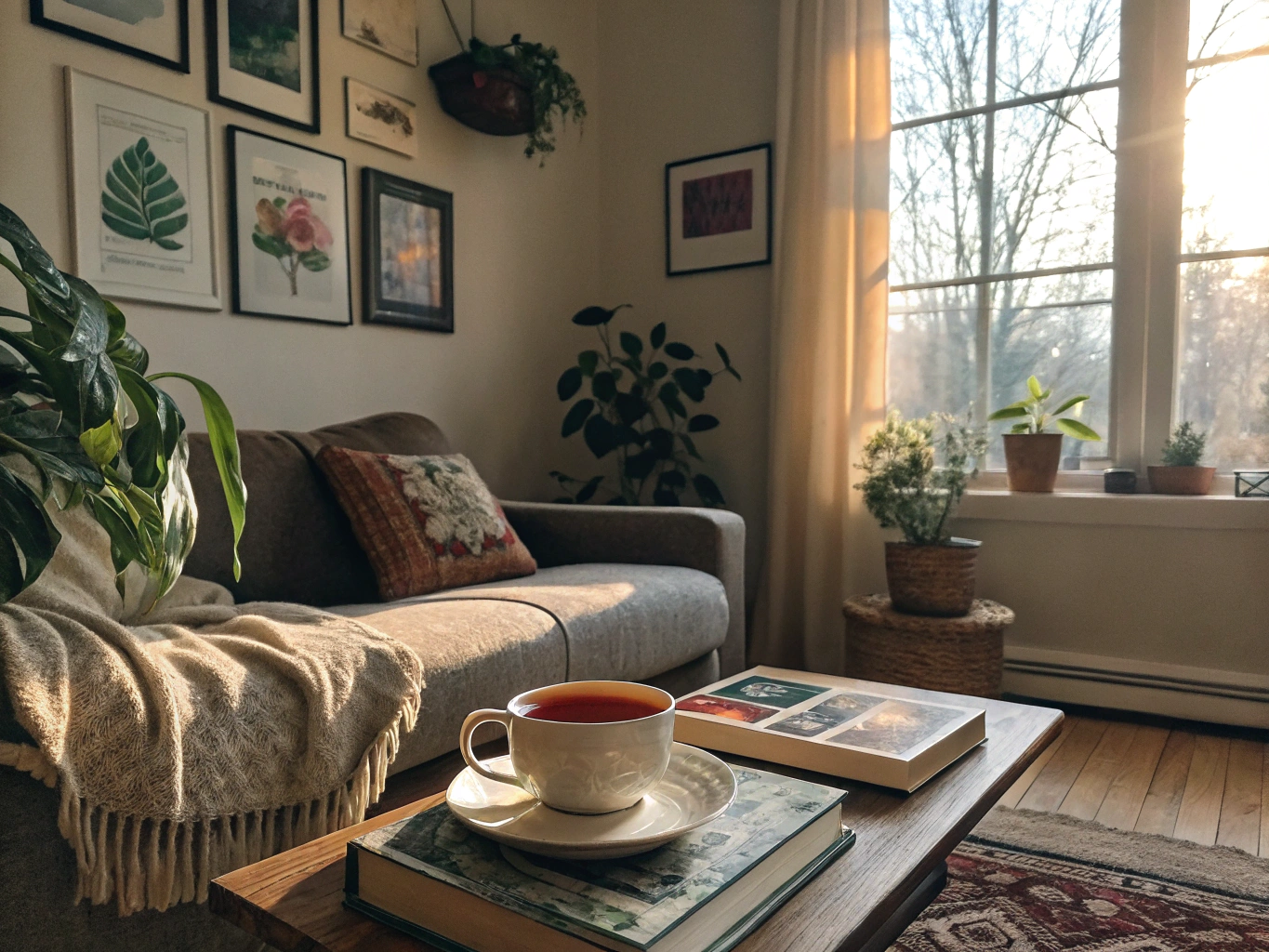 walnut bedside table